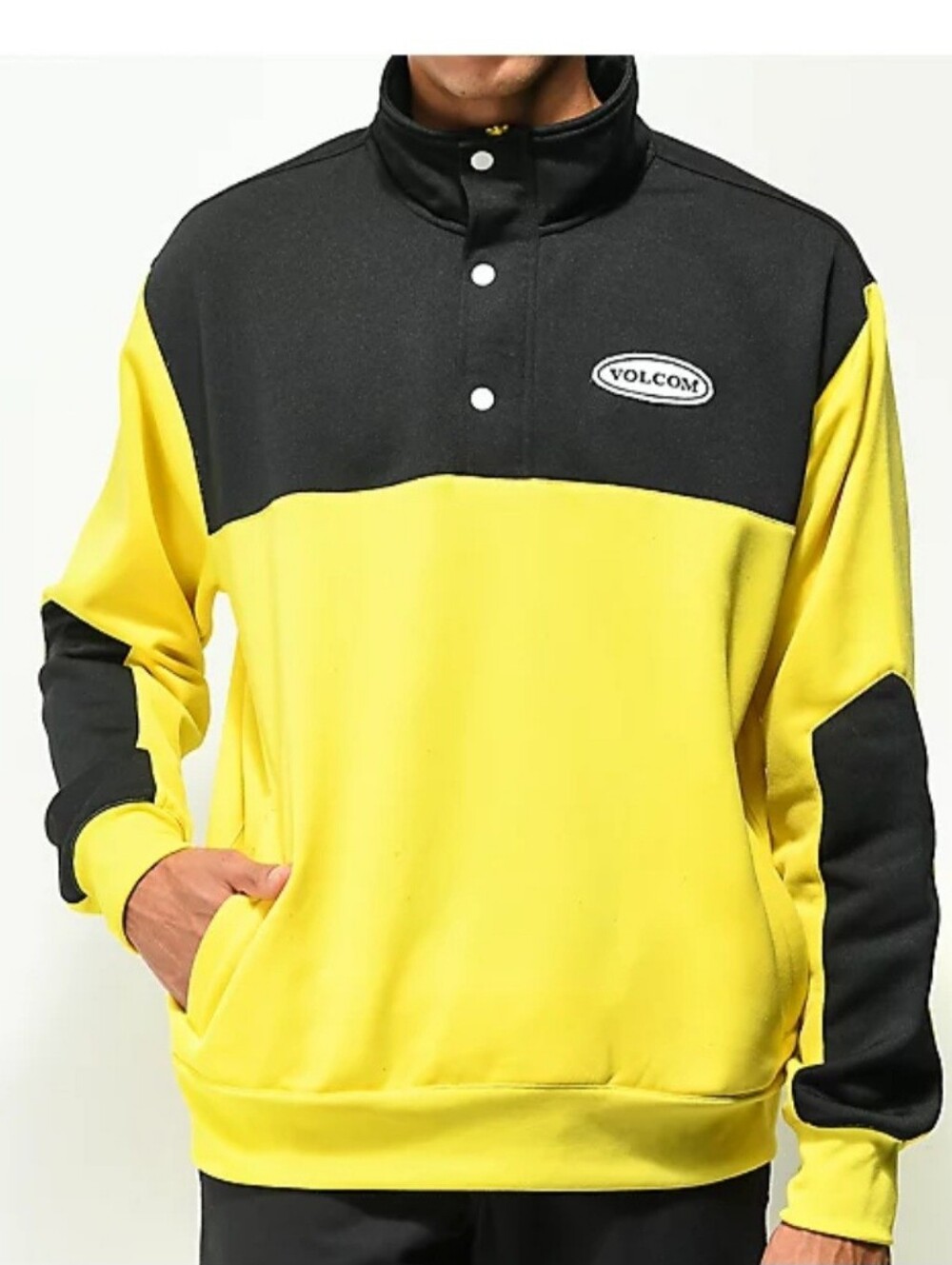 NWOT Volcom She Crew Yellow Fleece Jacket